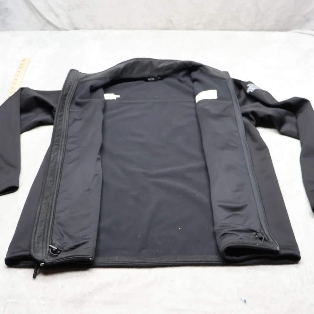 North Face Jacket Mens Large Black Ridgewall Softshell Wind Rain WindWall LOGO